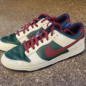 Nike Dunk Low Retro Fir Green From Nike To You Sneakers Maroon Cream 13 FV8106